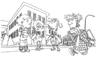 A coloring page of as told by ginger